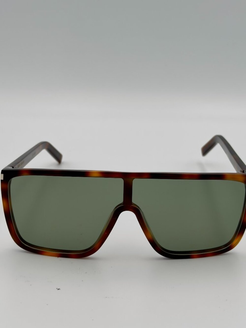 Saint Laurent SL 364 MASK 002 Havana Green Sunglasses Unisex YSL w/ Case